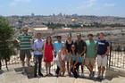 Students on the SIS Abroad program in Israel pose in Jerusalem. Photo by Rebecca Bellinger.